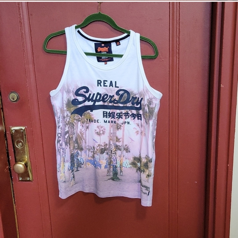 Superdry Pink, and Black  Sleeveless Vest Size M